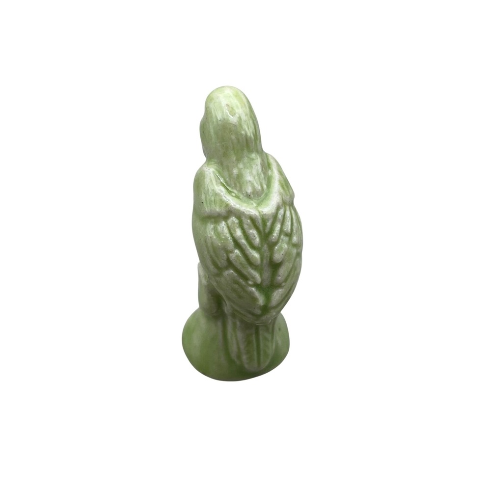 Wade Whimsies Red Rose Tea Bird Figurine Green Glazed Porcelain England Vintage - Picture 2 of 4
